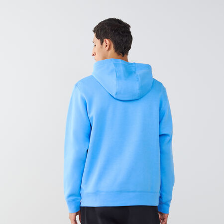 NIKE HOODIE CLUB SMALL LOGO BLUE/WHITE MEN