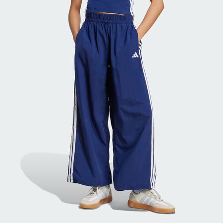 ADIDAS SPORTSWEAR Essentials 3-Stripes Lifestyle Woven Parachute Pants Dark Blue / White WOMEN
