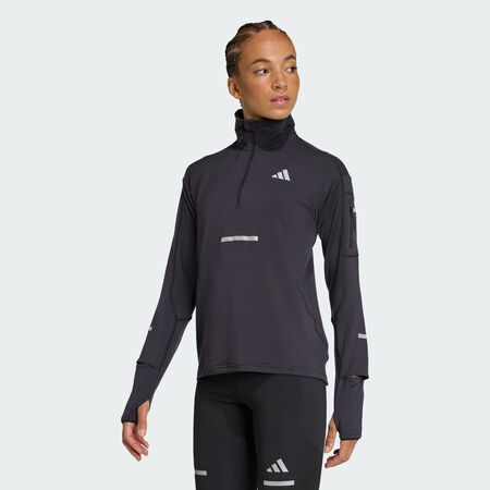 ADIDAS PERFORMANCE Adi365 Running CLIMAWARM+ Half-Zip Black WOMEN