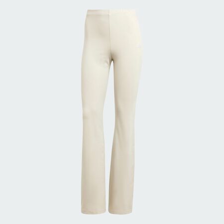 ADIDAS ORIGINALS Essentials Small Logo Flared Leggings Beige / White WOMEN