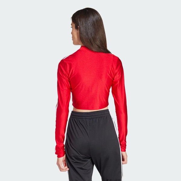 T-SHIRT CROPPED MANCHES LONGUES 3 BANDES