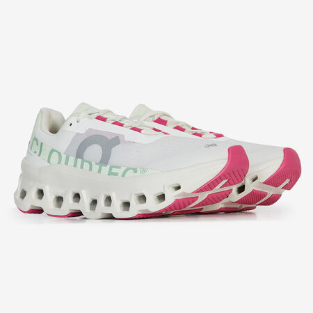 ON RUNNING CLOUDMONSTER WHITE/PINK WOMEN