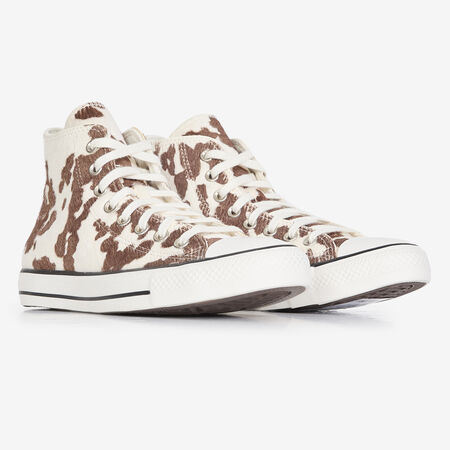 CONVERSE chuck taylor all star CTAS HI PONY HAIR VACHE BLANC/NOIR FEMME