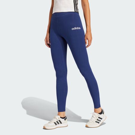 ADIDAS SPORTSWEAR Legging coton Essentials Linear Dark Blue / White FEMME