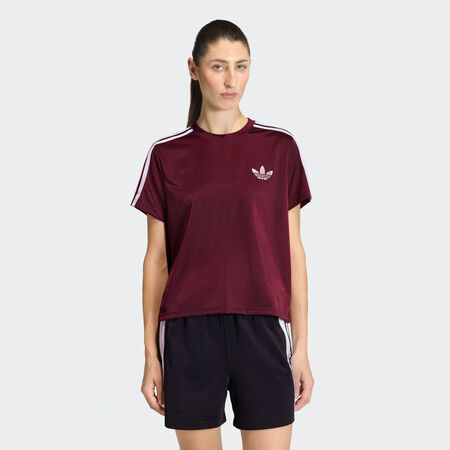 ADIDAS ORIGINALS T-SHIRT FIREBIRD Maroon / Off White FEMME