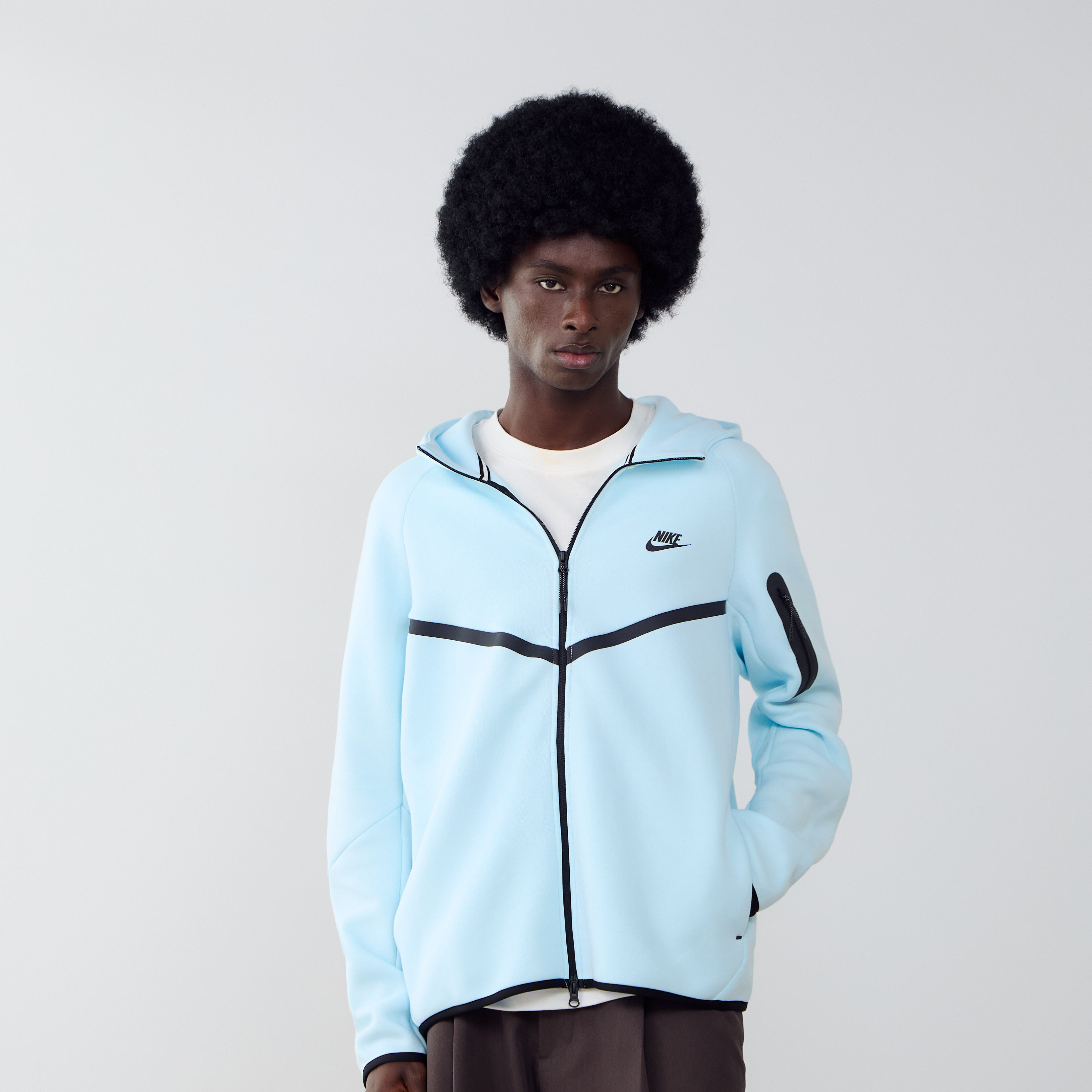 Jacket Tech Fleece Fz Bleu/noir Jacket Tech Fleece Fz Bleu/noir