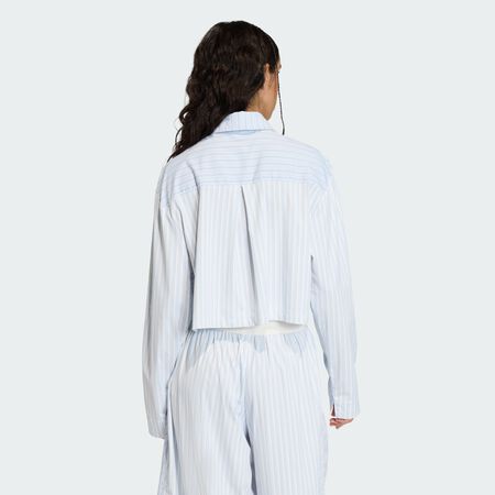 ADIDAS ORIGINALS POPLIN SHIRT Crystal Sky / Ambient Sky WOMEN