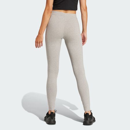 ADIDAS SPORTSWEAR Essentials Linear Cotton Leggings Medium Grey Heather / Black WOMEN