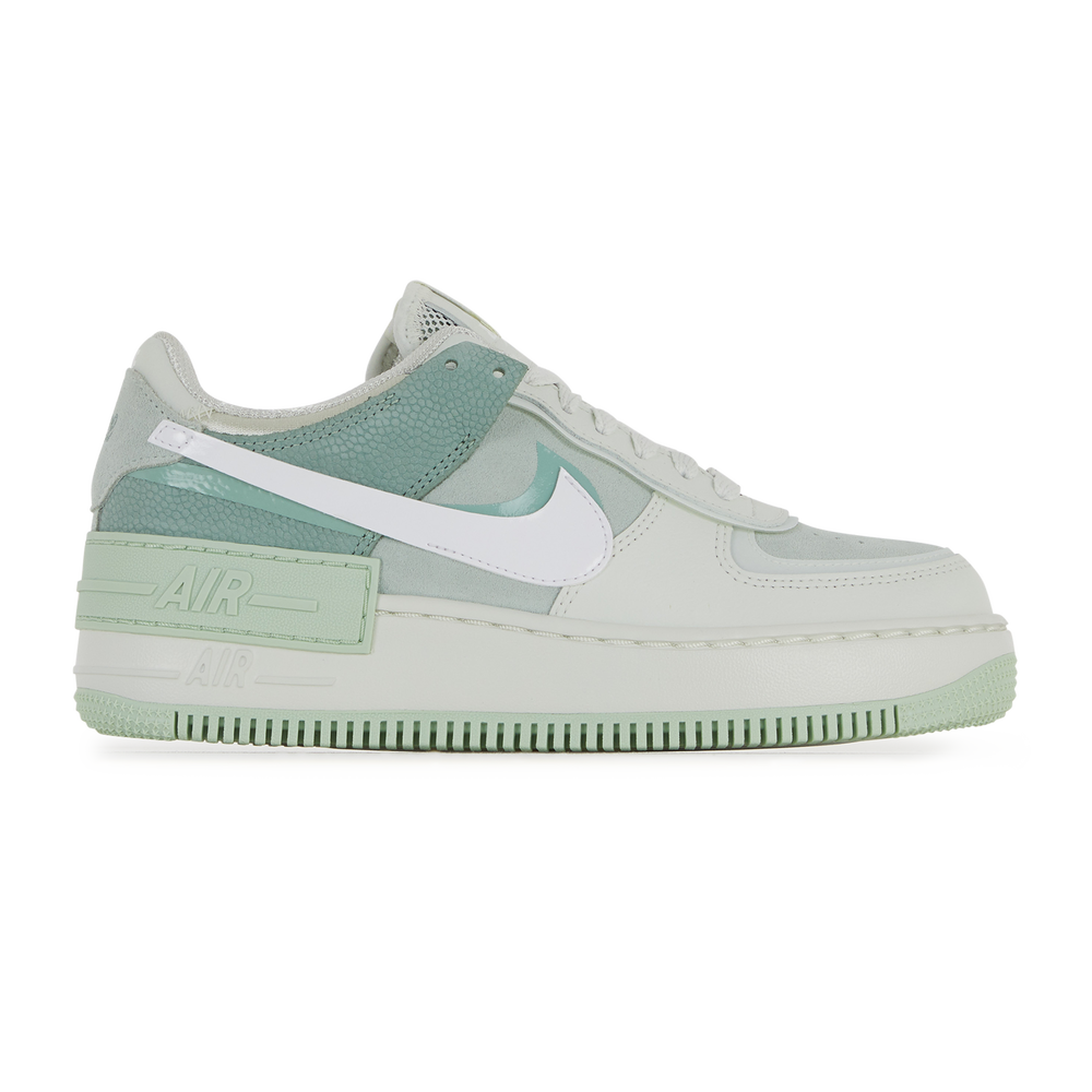NIKE AIR FORCE 1 SHADOW VERT BLANC SNEAKERS FEMME LACETS Courir