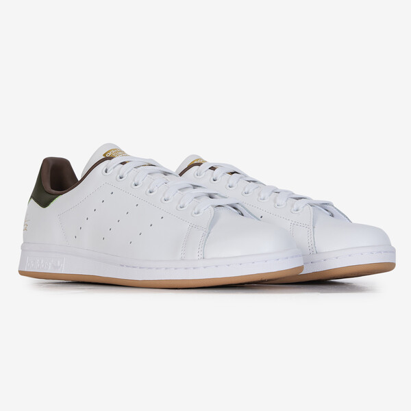 ADIDAS ORIGINALS STAN SMITH PREMIUM WHITE/KHAKI SNEAKERS MEN