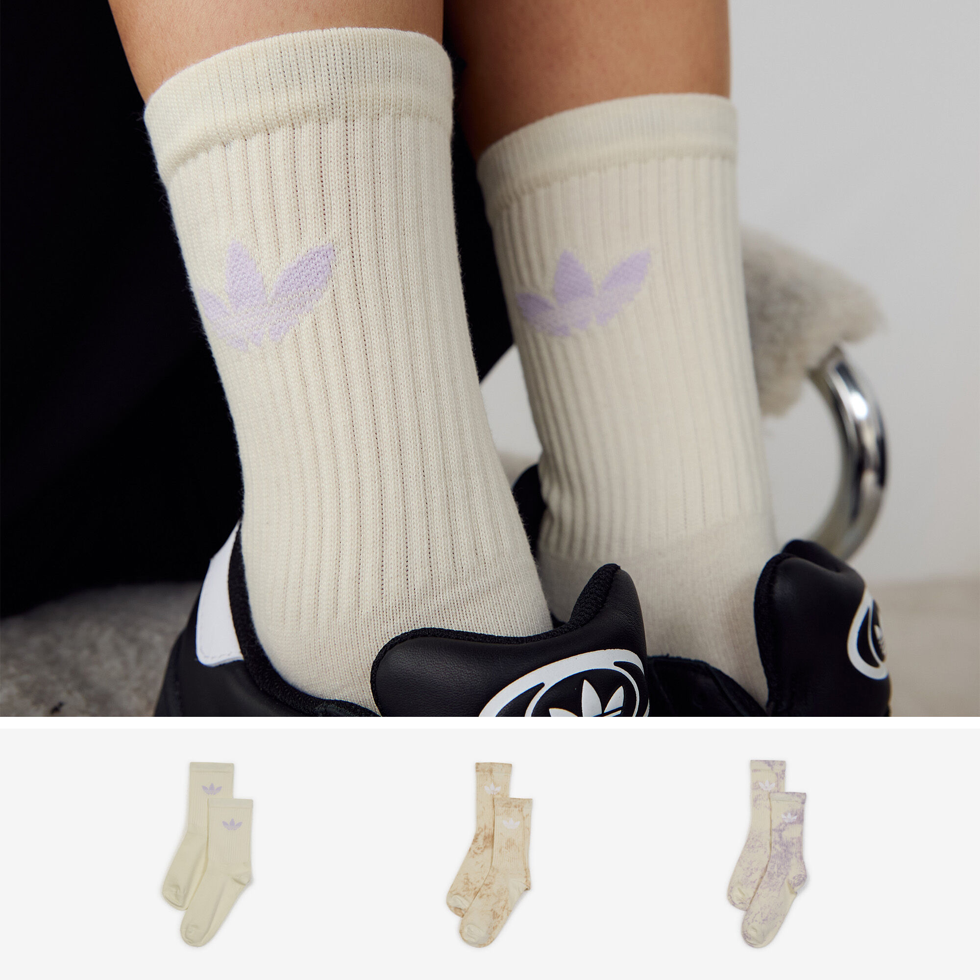 Chaussettes X3 Crew Tie Dye  Beige