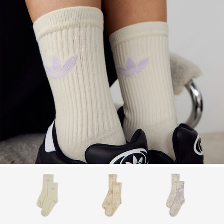 ADIDAS ORIGINALS CHAUSSETTES X3 CREW TIE DYE BEIGE MIXTE