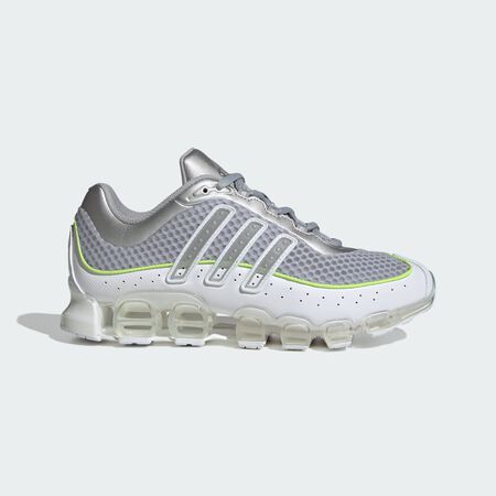 ADIDAS ORIGINALS Megaride Shoes Silver Metallic / Cloud White / Solar Yellow UNISEX