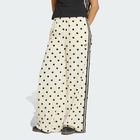 ADIDAS ORIGINALS SATIN POLKA DOTS WIDE LEG PANT Off White WOMEN