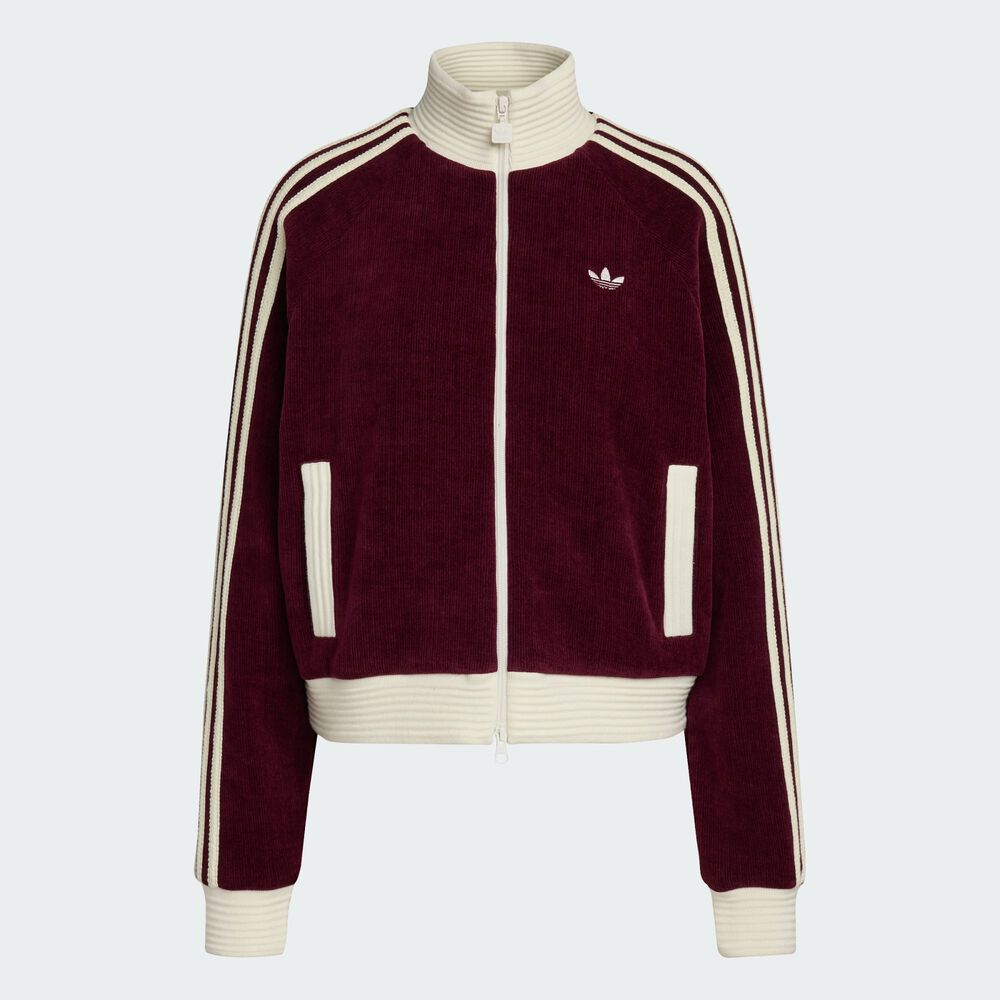 ADIDAS ORIGINALS ADIDAS ORIGINALS VELOUR KNIT TRACK TOP Maroon - Main Image