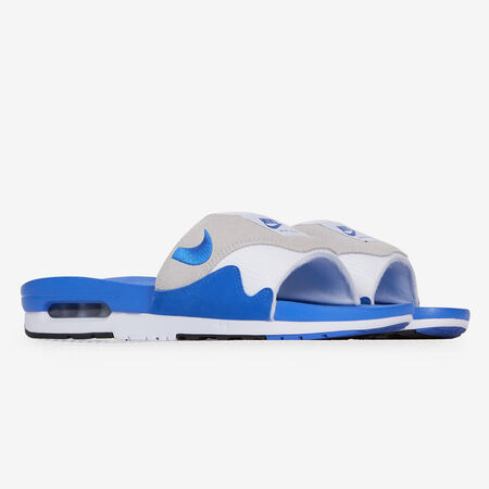 NIKE air max AIR MAX 1 SLIDE BLANC/BLEU HOMME