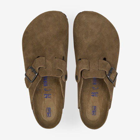 BIRKENSTOCK boston BOSTON SUEDE DARK TEA MARRON HOMME