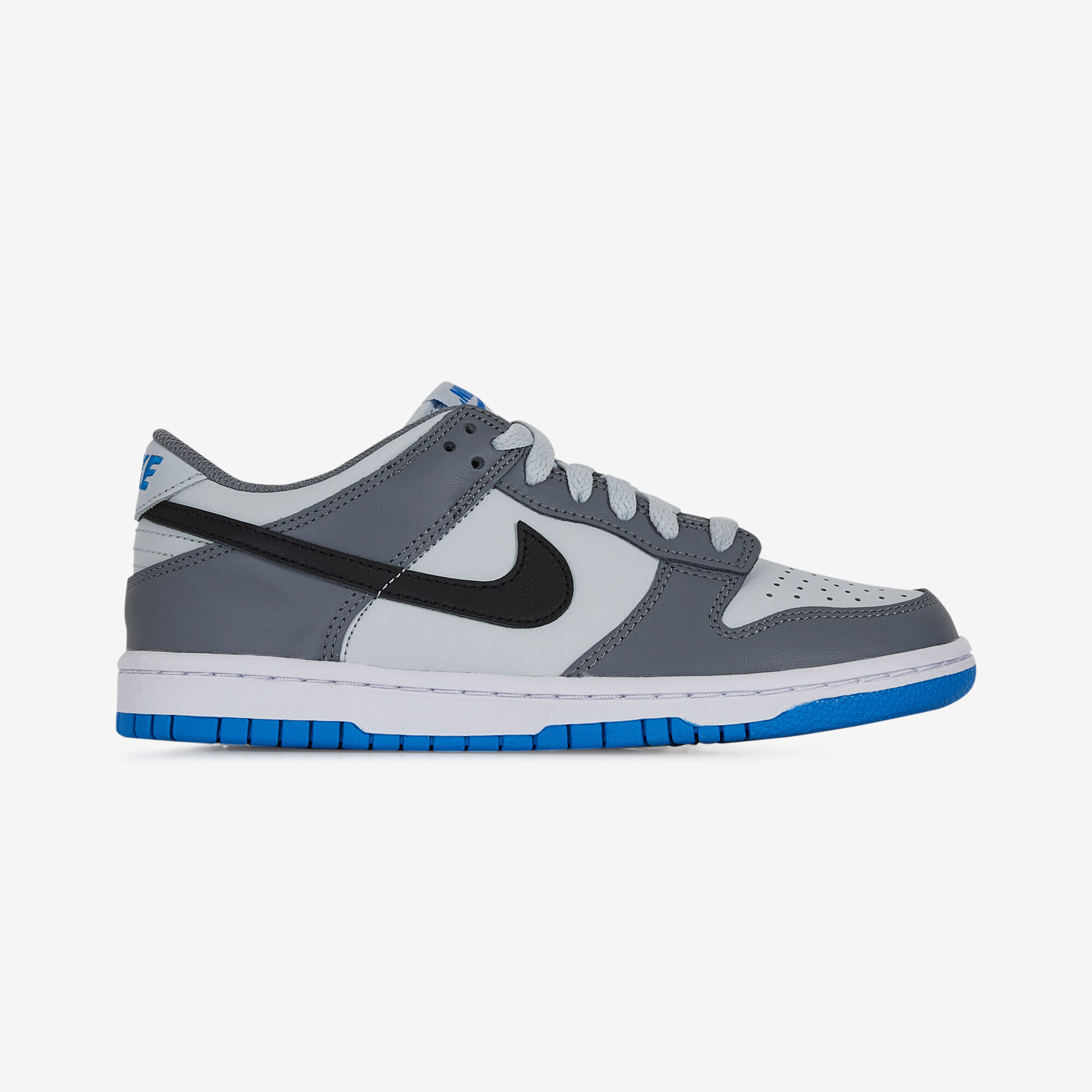 NIKE DUNK LOW BLANC GRIS SNEAKERS ENFANT LACETS Courir