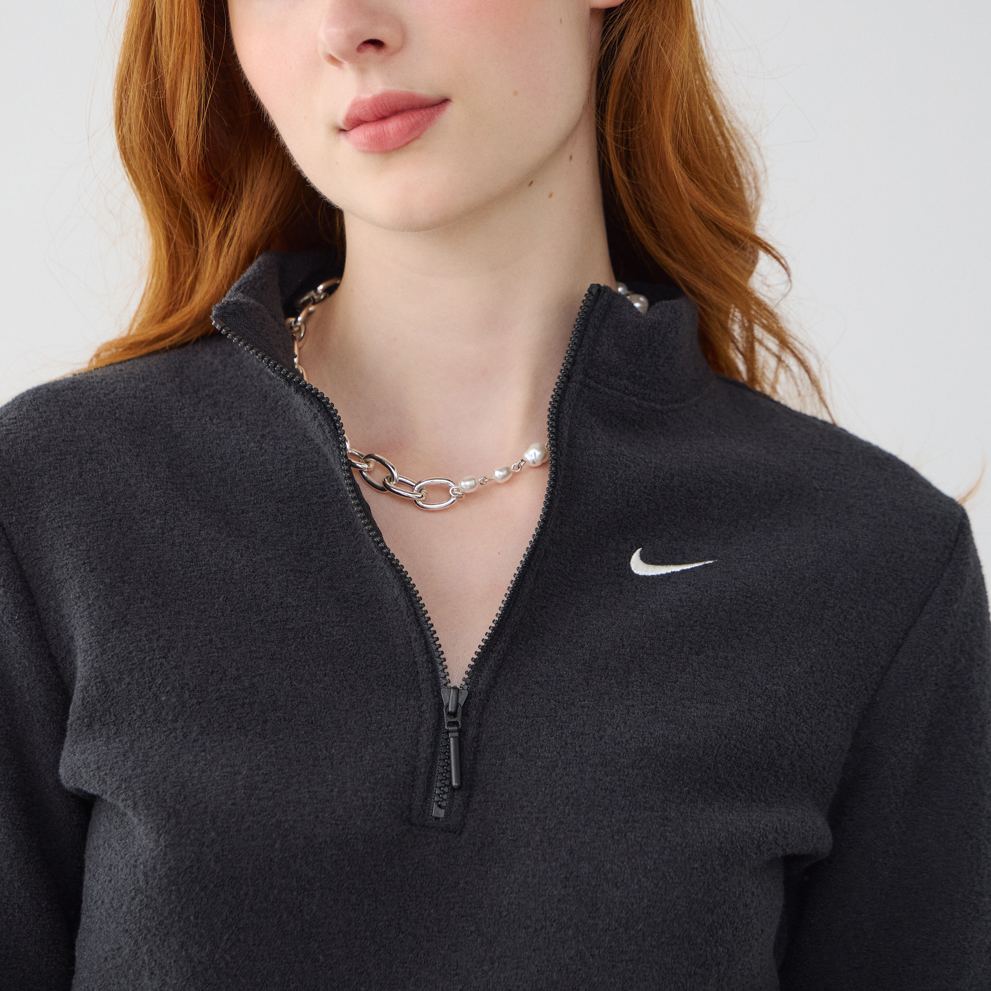 Nike air half zip crop hoodie deals