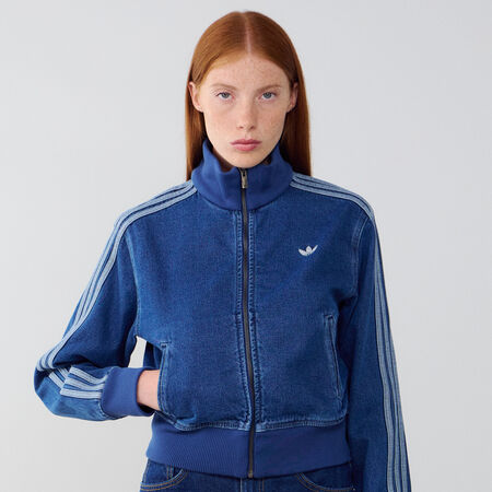 ADIDAS ORIGINALS JACKET FZ ADICOLOR DENIM BLUE/WHITE WOMEN