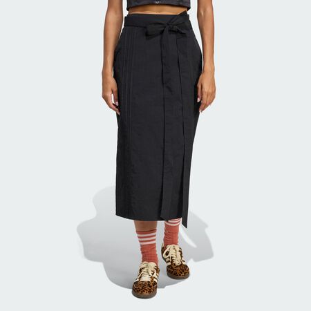 ADIDAS ORIGINALS Jupe maxi 3 bandes décalées Black FEMME