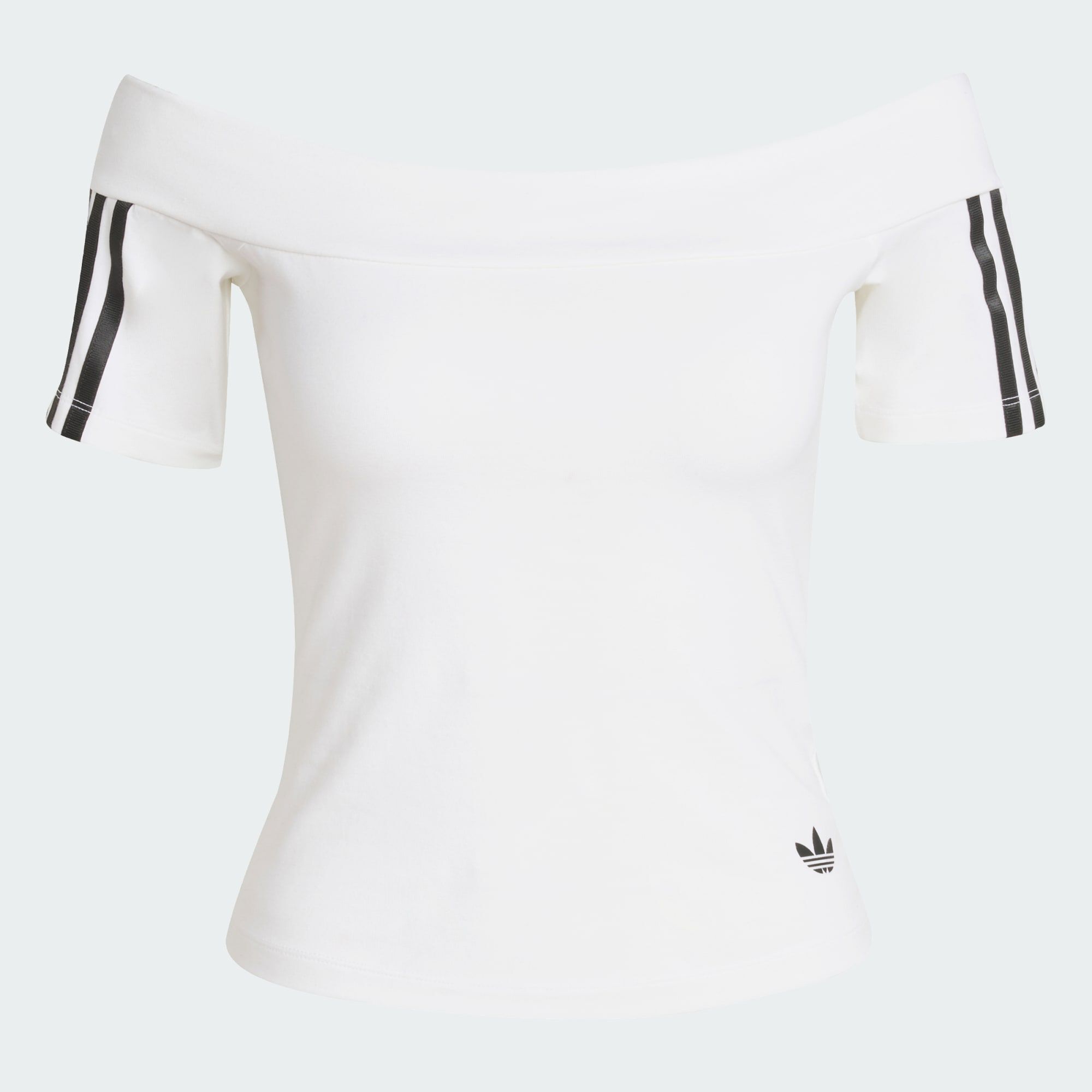 Tシャツ・カットソー [adidas] AdiColor Bandeau Short-Sleeved T-shirt ADIDAS ORIGINALS Adicolor Bandeau Short Sleeve T-Shirt White