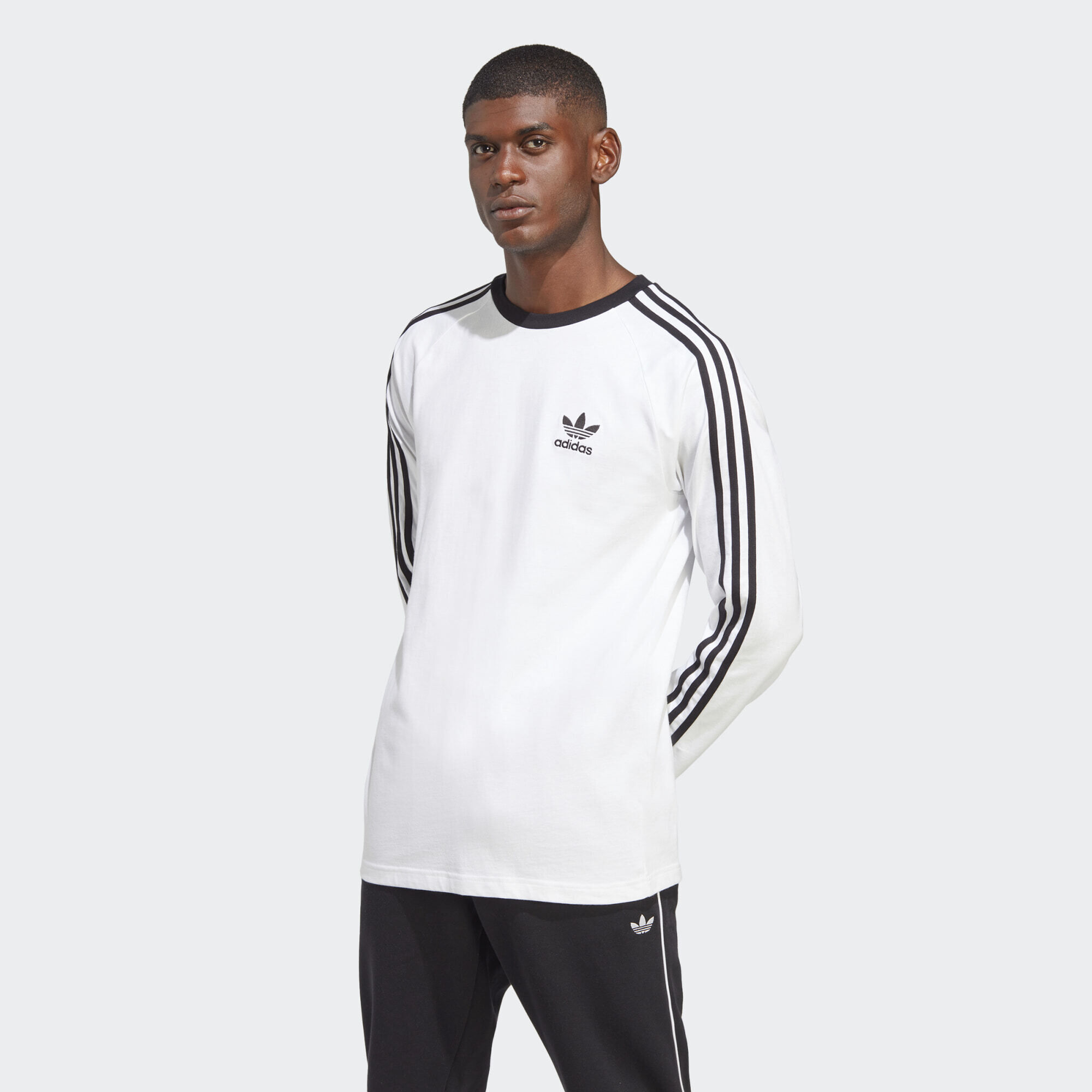 Tシャツ・カットソー ADIDAS ADICOLOR 3S REGULAR LONG SLEEVE TEE 5FT241 ADIDAS ORIGINALS Adicolor Classics 3-Stripes Long Sleeve Tee