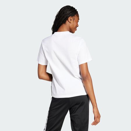 ADIDAS SPORTSWEAR Essentials 3-Stripes Cotton Tee White / Black WOMEN