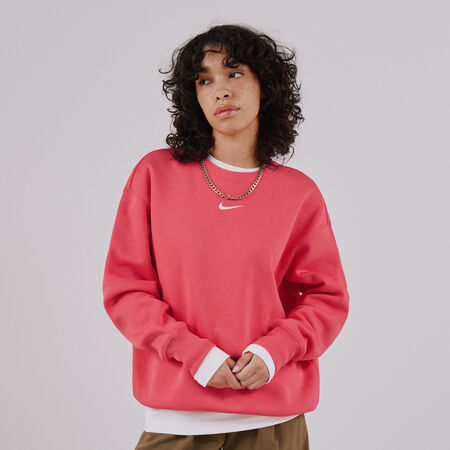 NIKE SWEAT CREW PHOENIX LONG OVERSIZED ROSE/BLANC FEMME