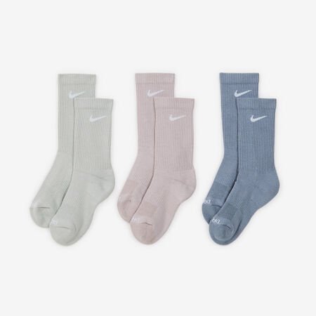 NIKE CHAUSSETTES X3 CREW SOLID COLOR ASSORTI GRIS/ROSE MIXTE
