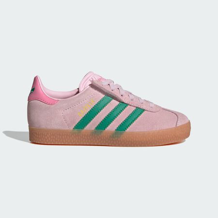 ADIDAS ORIGINALS Gazelle Comfort Closure Elastic Lace Shoes Kids Clear Pink / Court Green / Bliss Pink BABIES
