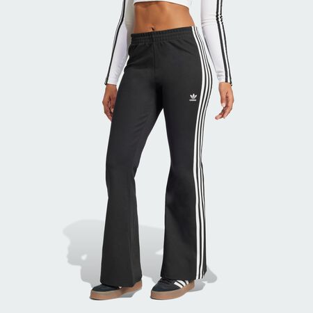 ADIDAS ORIGINALS Adicolor 3-Stripes Flared Track Pants Black WOMEN