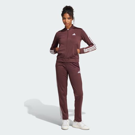 ADIDAS SPORTSWEAR Essentials 3-Stripes Track Suit Aurora Ruby / Brown WOMEN
