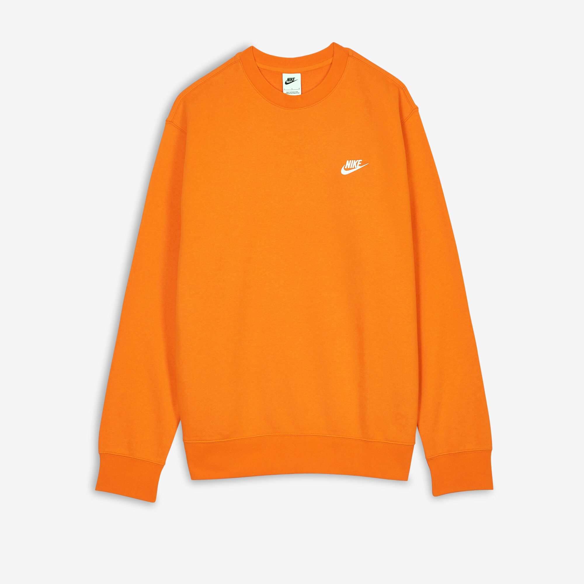 Nike club crew sweatshirt orange 2025