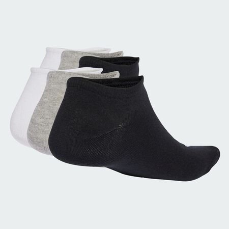 ADIDAS ORIGINALS Liner Socks 6 Pairs White / Medium Grey Heather / Black UNISEX
