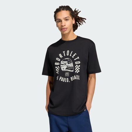 ADIDAS PERFORMANCE T-SHIRT AUDI REVOLUT F1 TEAM GABRIEL BORTOLETO GRAPHIC II Black / Off White HOMME