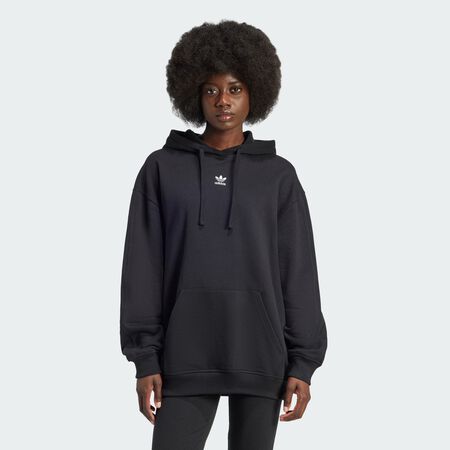 ADIDAS ORIGINALS Sweat-shirt à capuche ample molleton Essentials Black FEMME