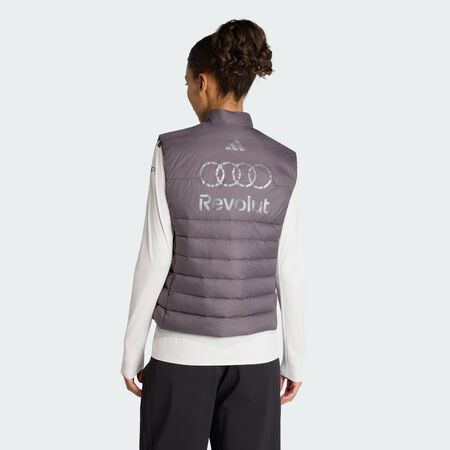 ADIDAS PERFORMANCE AUDI REVOLUT F1 TEAM ENGINEERS & MARKETING PADDED VEST Grey Strata WOMEN