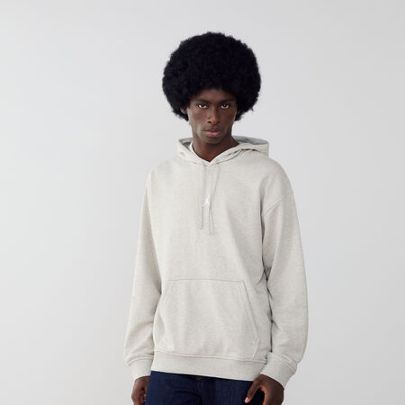 HOODIE CENTERED LOGO DRI-FIT : BEIGE/WHITE