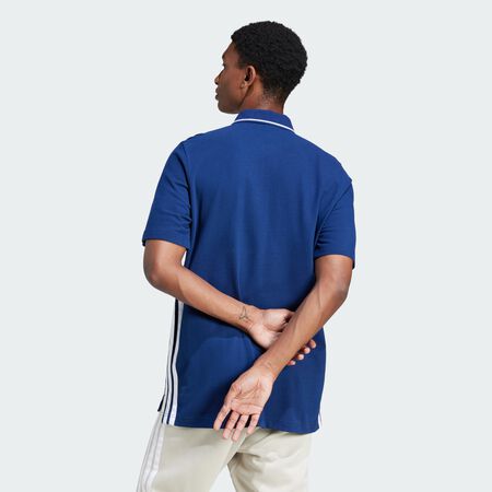 ADIDAS ORIGINALS Essentials 3-Stripes Piqué Polo Shirt Dark Blue / White MEN