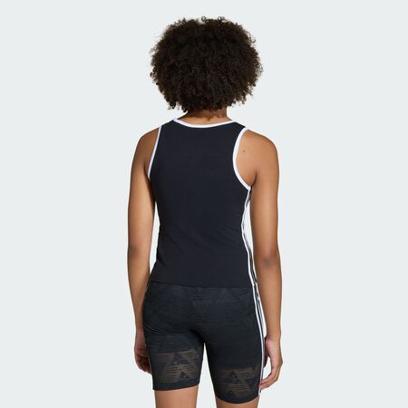 ADIDAS ORIGINALS 3-STRIPES SLIM TANK TOP Black / White JUNIOR