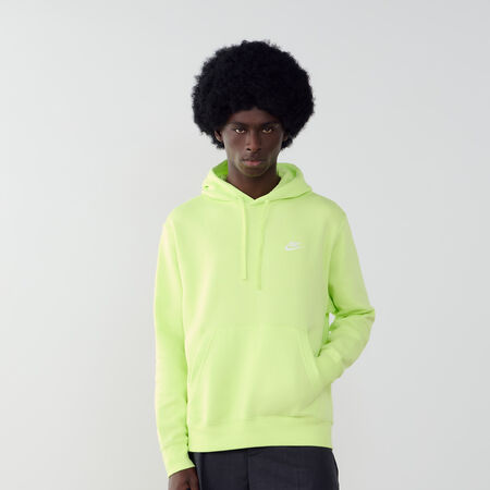 NIKE HOODIE CLUB SMALL LOGO NEON YELLOW MEN