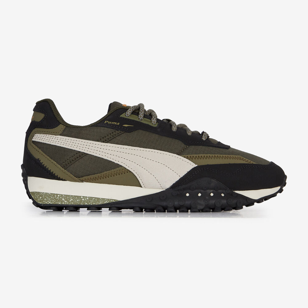 PUMA BLKTOP RIDER SNEAKERS HOMME - NOIR/KAKI - LACETS | Courir.com