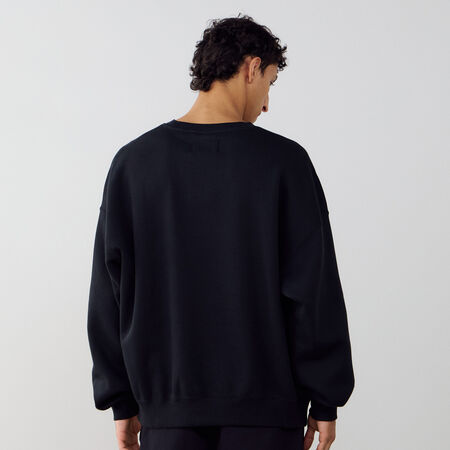 JORDAN SWEAT CREW BROOKLYN THREAD LOGO NOIR/BLANC HOMME