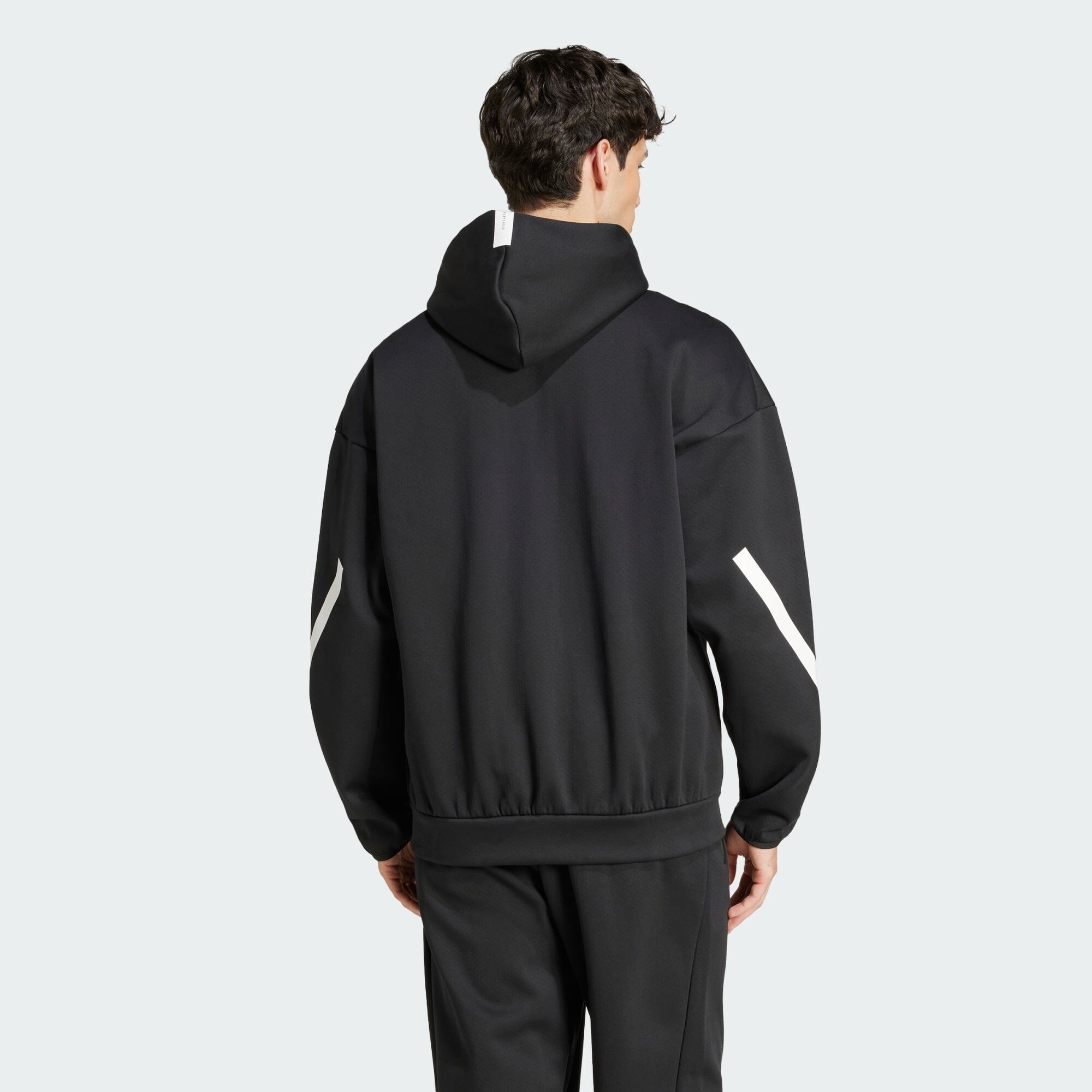 ADIDAS ORIGINALS Z.N.E. Full-Zip Hooded Track Jacket Black / White