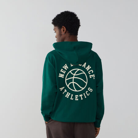 NEW BALANCE HOODIE ATHLETICS PRINT 550 LEAGUE GREEN MEN