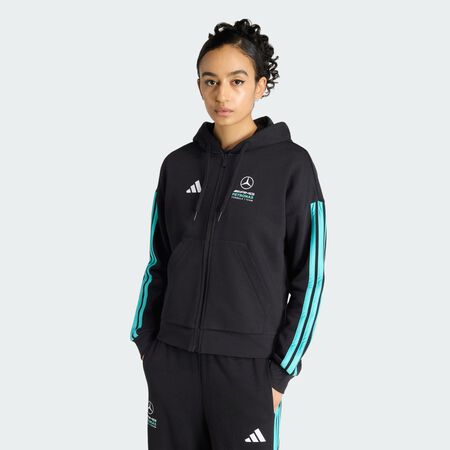 ADIDAS PERFORMANCE MERCEDES - AMG PETRONAS FORMULA 1 TEAM DNA FULL ZIP HOODIE Black / Semi Mint Rush WOMEN