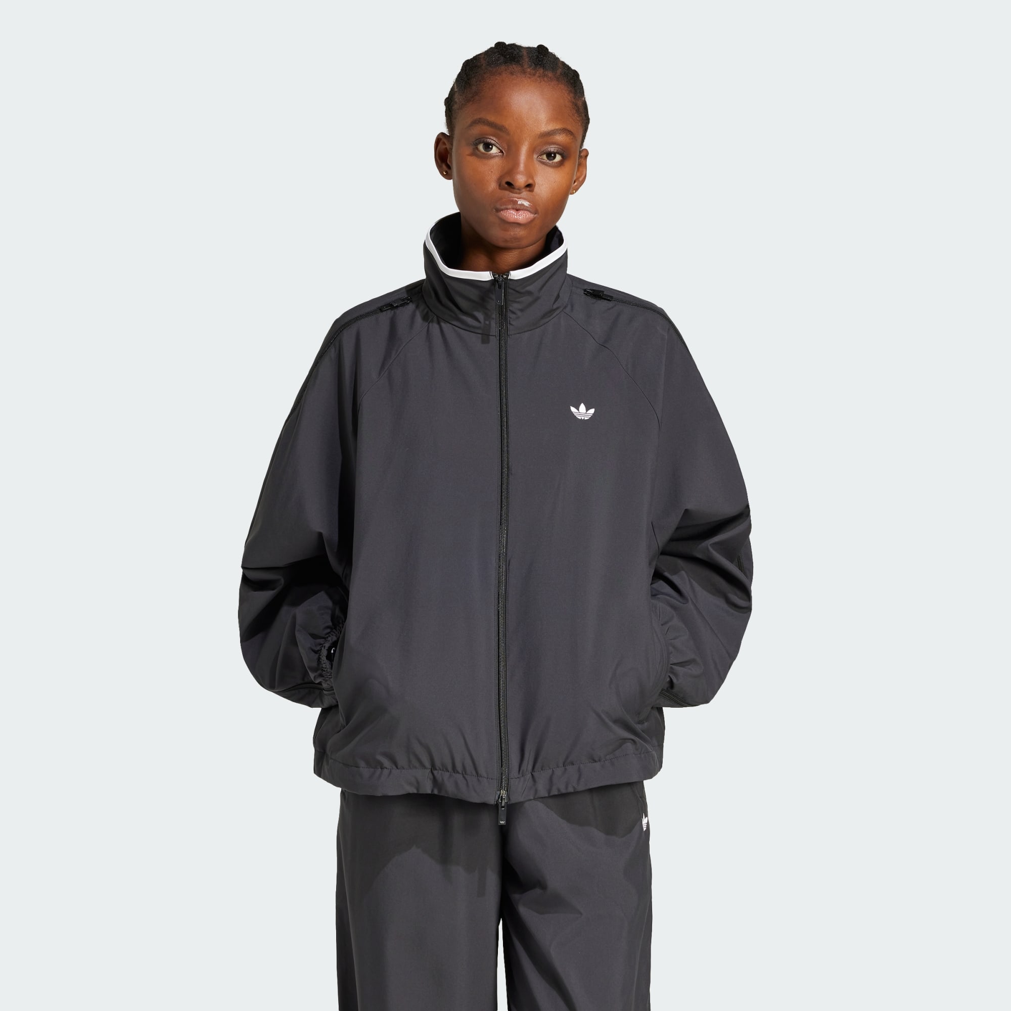 ADIDAS ORIGINALS Adilenium Season 3 Zip Track Top Black ADIDAS ORIGINALS Adilenium Season 3 Zip Track Top Black