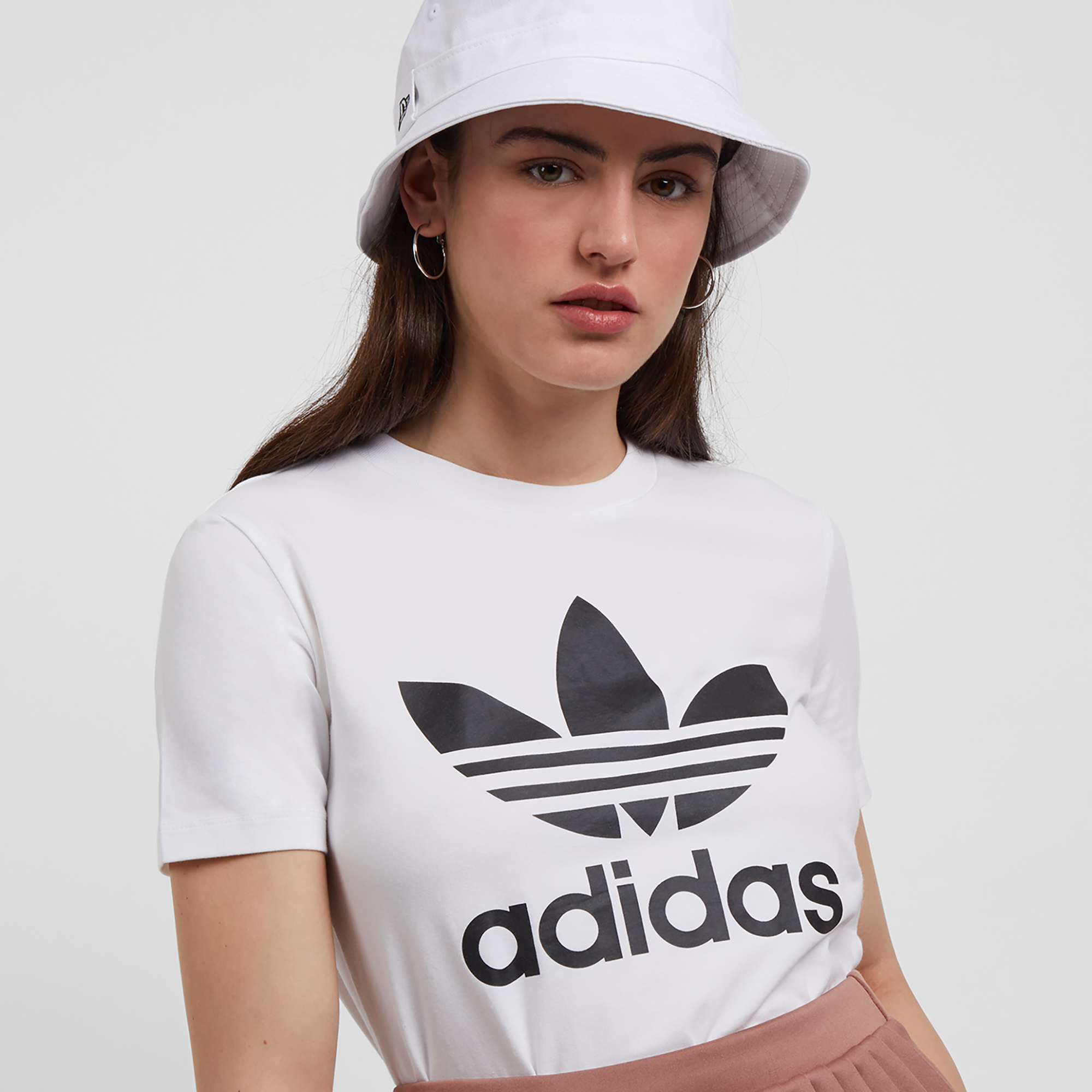Tee Trefoil Adidas Originals Blanc/noir L Female