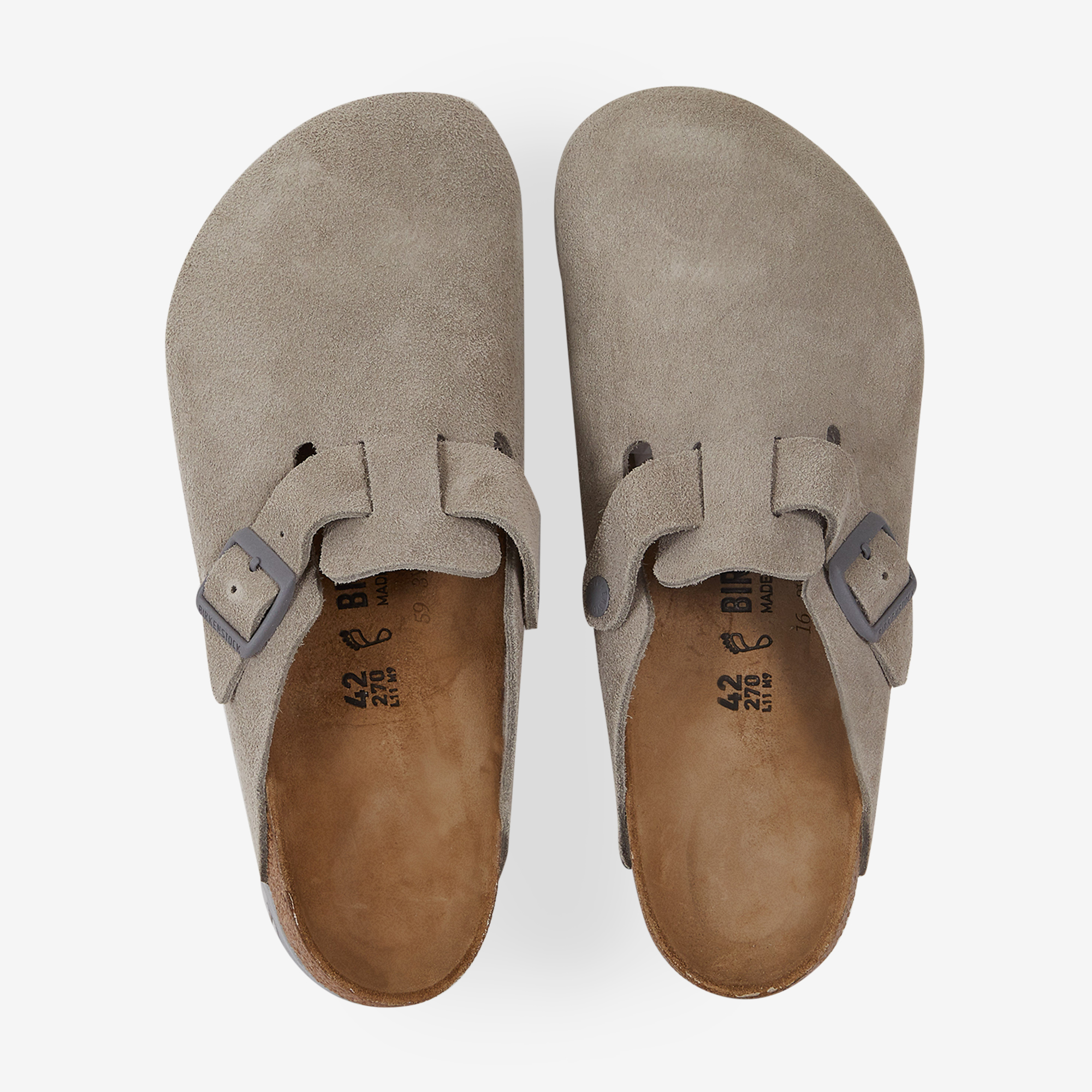Sneakers Birkenstock Boston Suede Leather Stone Coin - 1027688